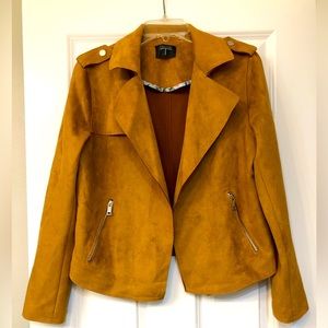 T Tahari Suede Camel Jacket